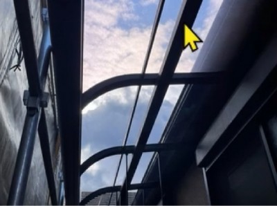 ベランダ屋根の復旧