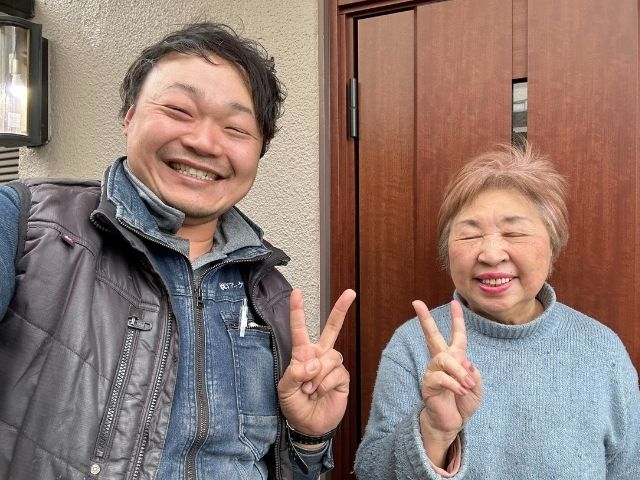 お客様と記念撮影