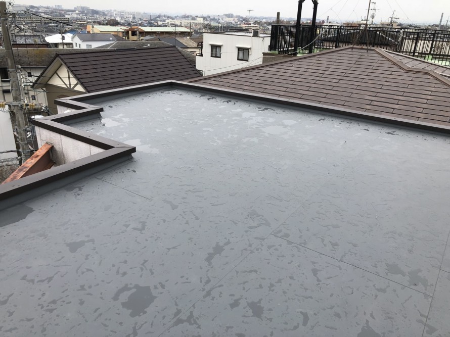 陸屋根防水完成