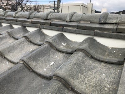 屋根修理後の棟