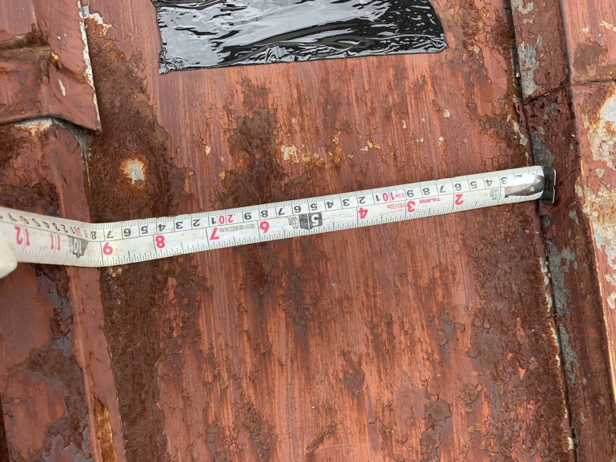 見積もりを出すための板金崇峰採寸