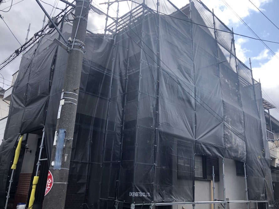 足場架け工事