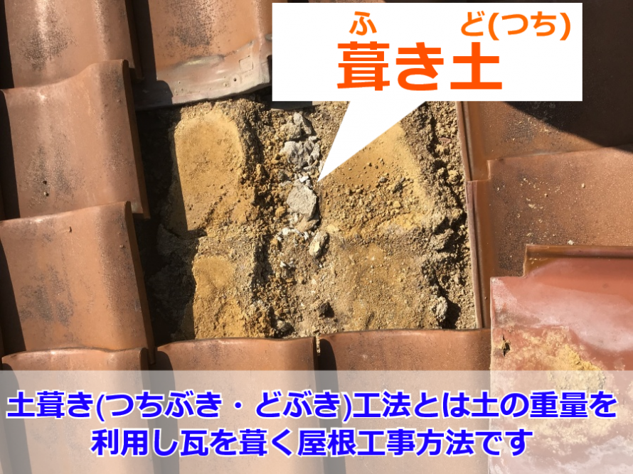 土葺き工法の説明