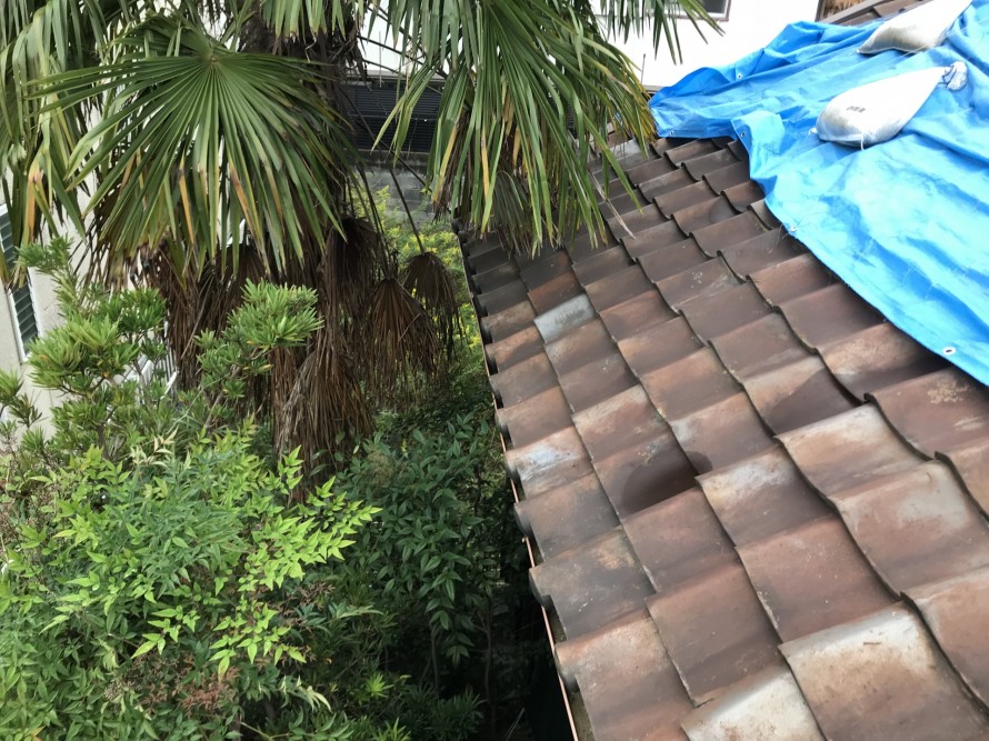 屋根リフォーム前の屋根瓦の様子