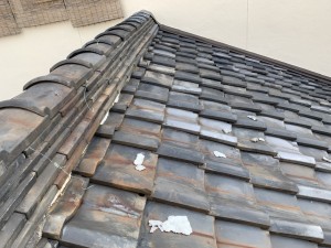 雨漏り原因になった古い瓦屋根