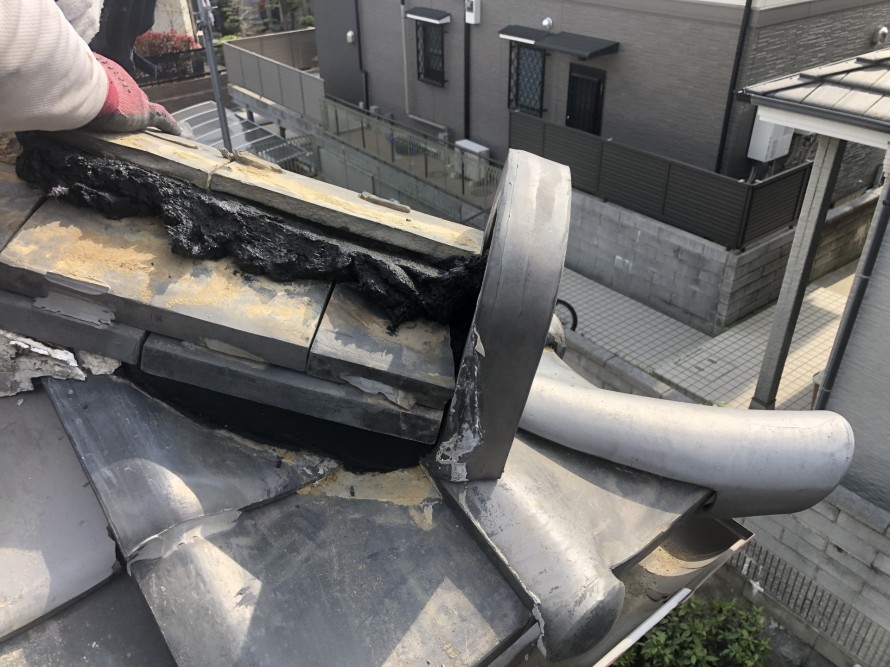 熨斗瓦積み戻し