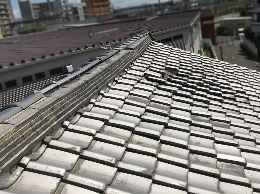 屋根調査時の瓦屋根