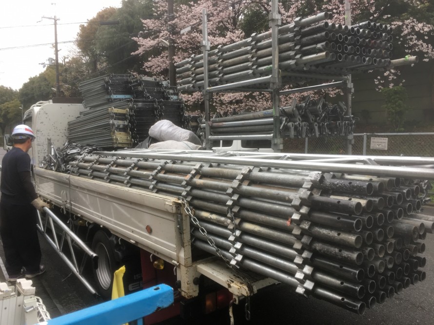 着工足場架け