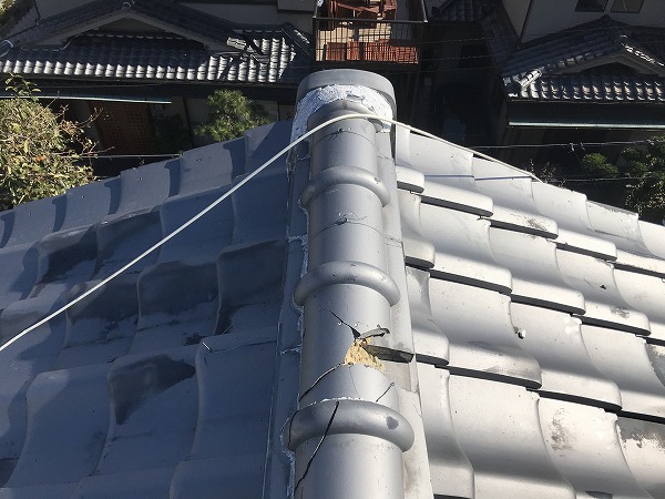 棟の割れ