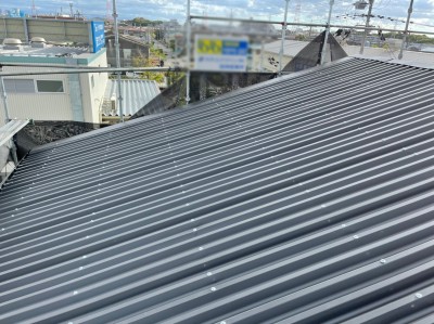 カバー工事後の波板屋根