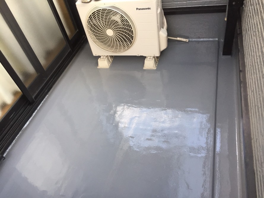 雨漏り修理ウレタン防水通気緩衝工法完成