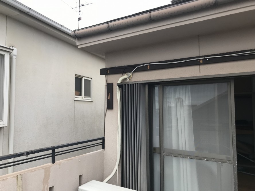 木製テラスの飛散