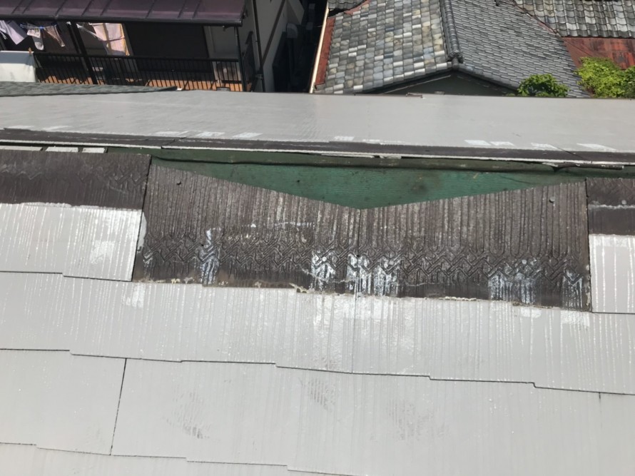 屋根材の飛散状況