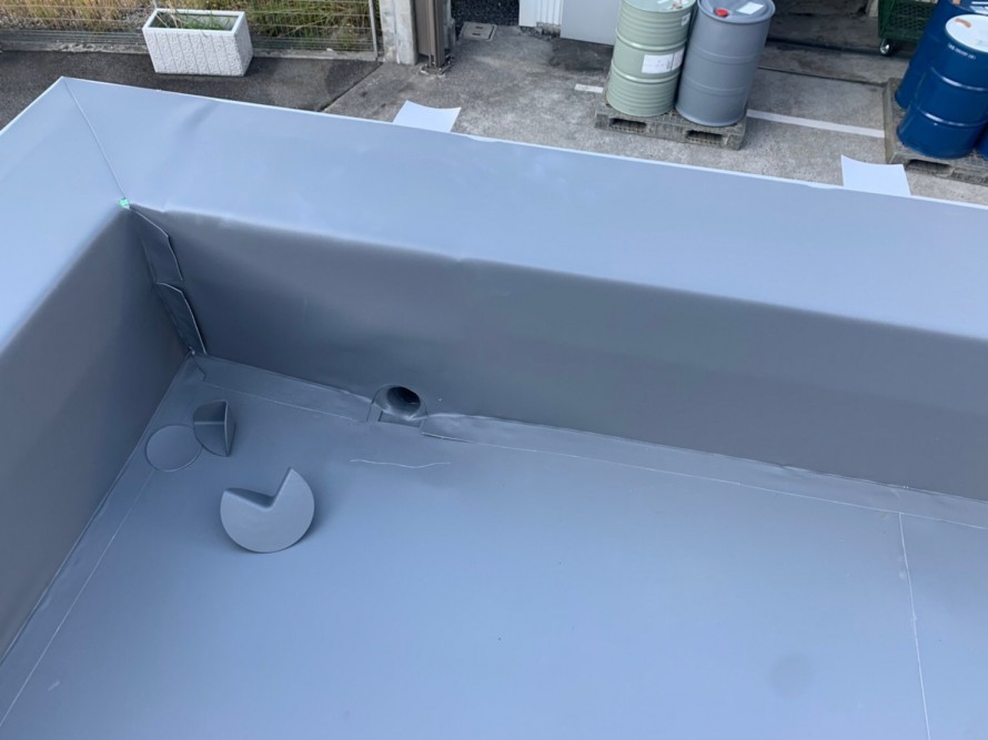 塩ビ防水シート施工