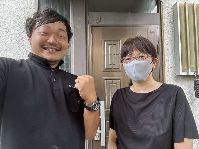 お客様と記念撮影
